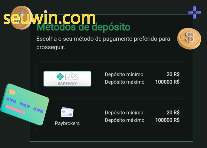 O cassino seuwin.combet oferece uma grande variedade de métodos de pagamento